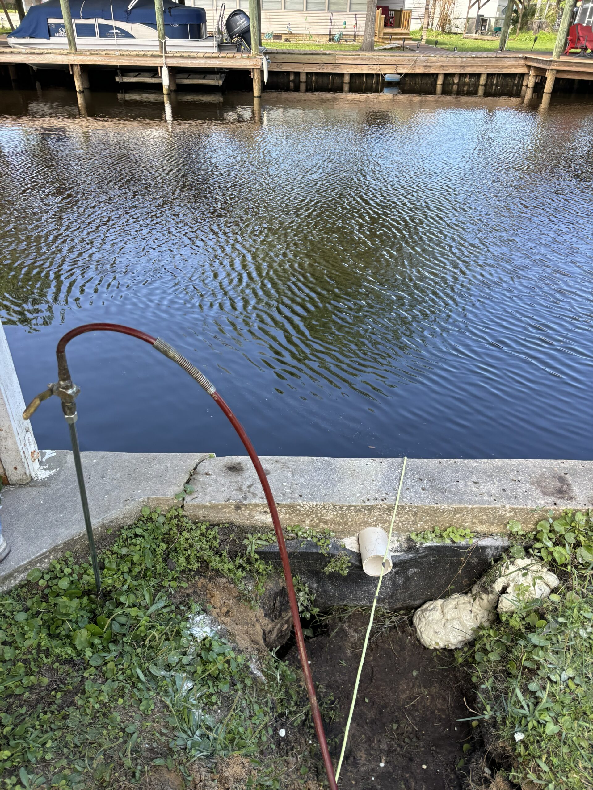 Lake George - Bulkhead erosion repair - in progress